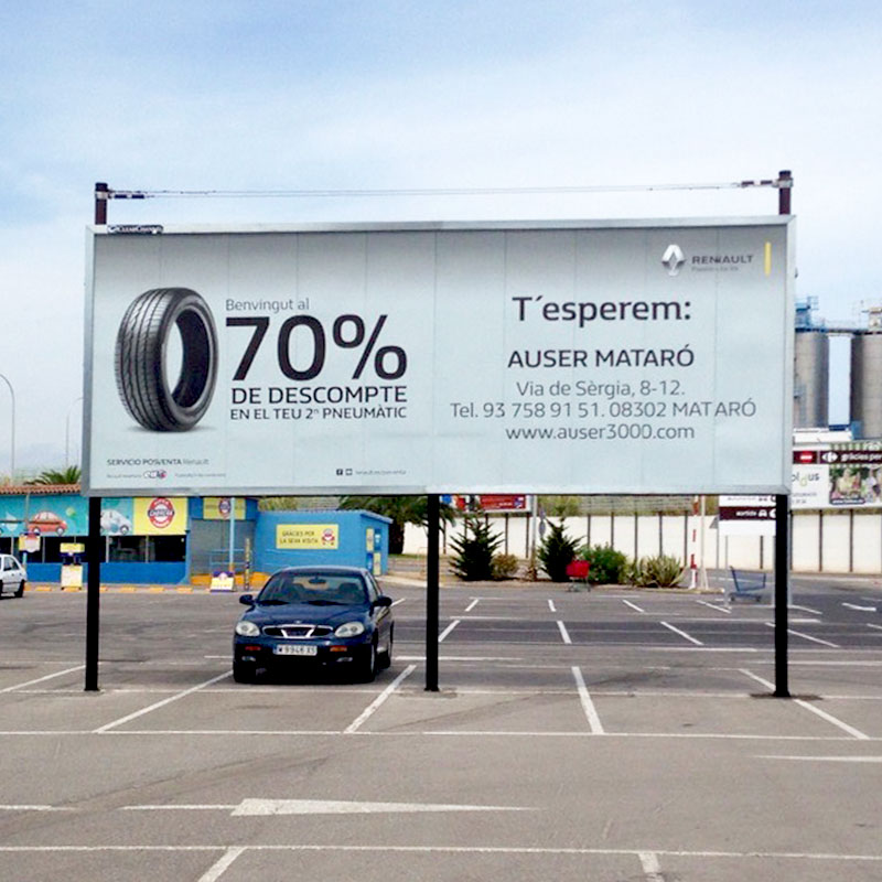 Publicidad exterior valla para Renault Moventia